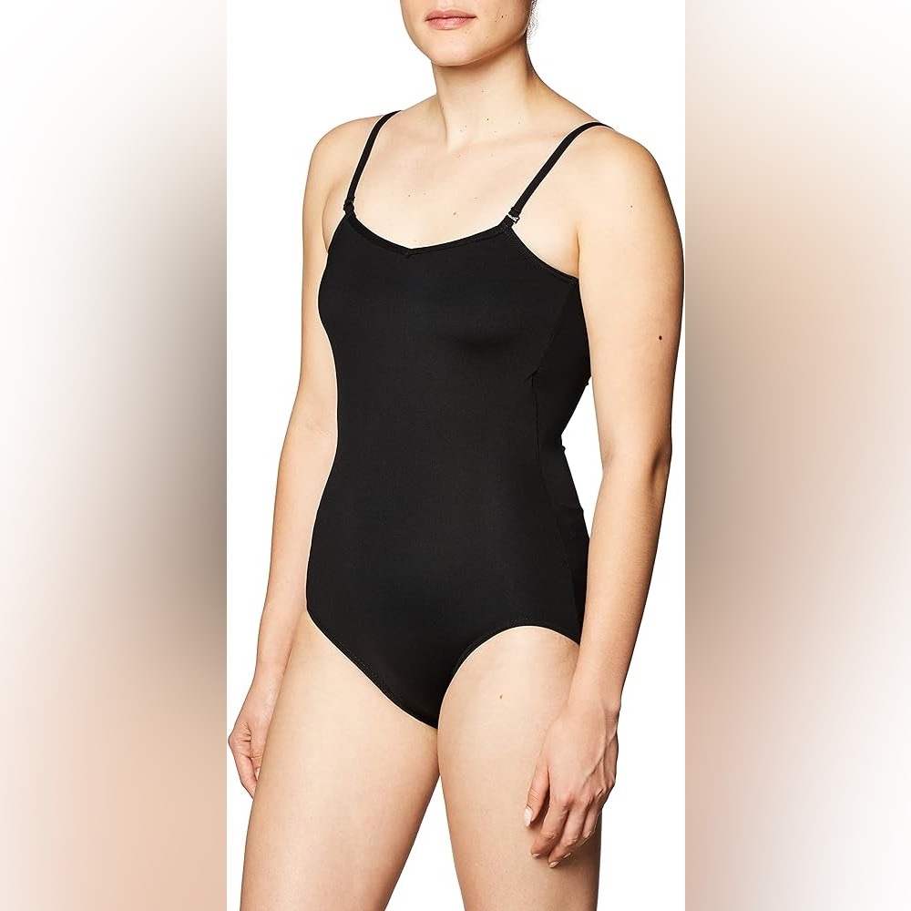 NEW Capezio Women's Camisole Leotard With Adjustable Straps Black Small NWT